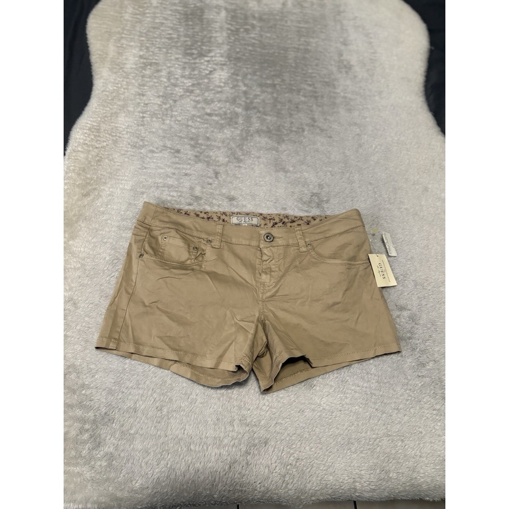 New Guess Womens‎ Khaki Beige Shorts Size 30 Actual 34 Bottoms